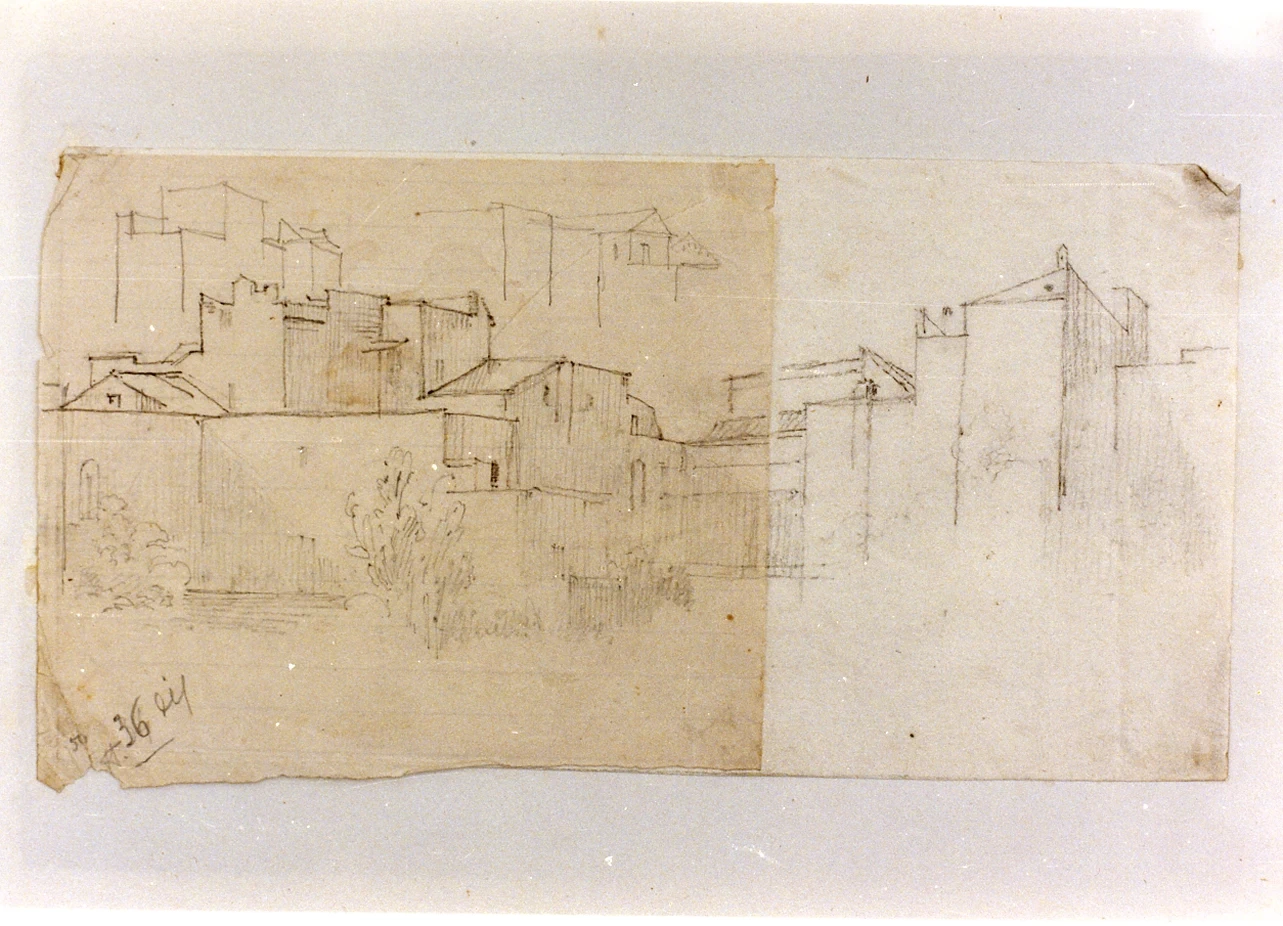 Studio con paesaggio urbano - Museo Nazionale di san Martino, Napoli